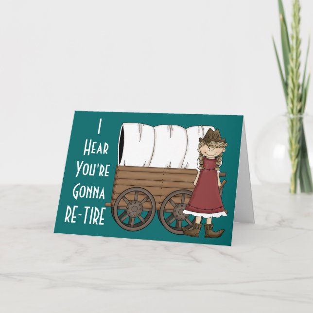 Carte Aide à la retraite de la petite fille - Humour de  (Devant)