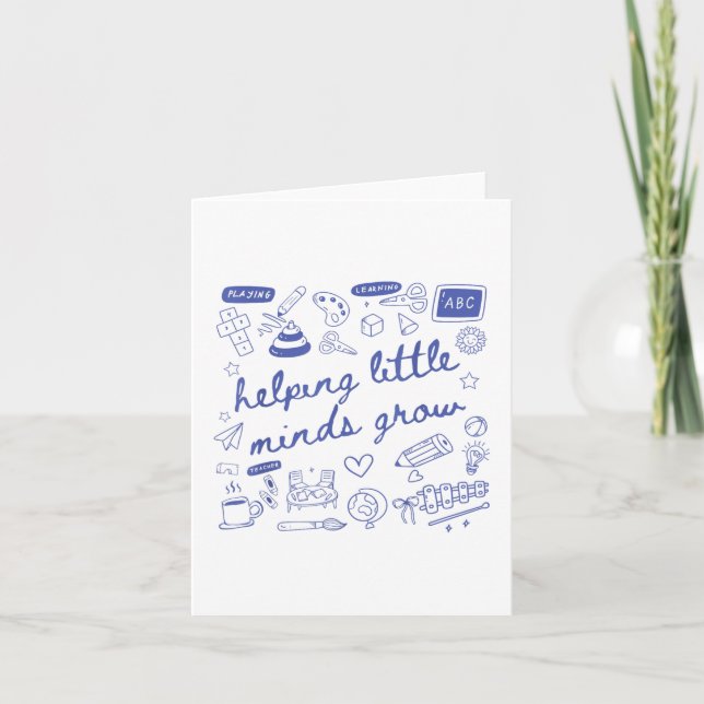 Carte Aider les petits esprits à grandir Enseignant mate (Devant)
