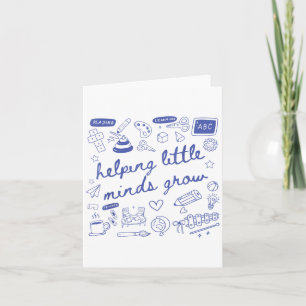 Carte Aider les petits esprits à grandir Enseignant mate