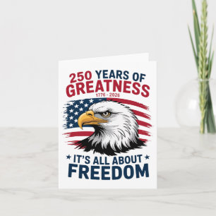 Carte Aigle américain - 250e anniversaire 4 juillet