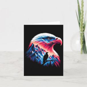 Carte Aigle chauve drapeau américain 4 juillet concept p
