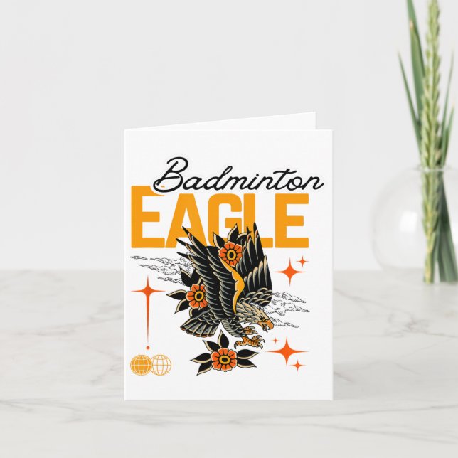 Carte Aigle de Badminton (Devant)