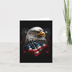Carte Aigle du drapeau américain 4 juillet fête de l'ind