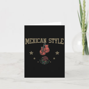 Carte Aigle En Boxe De Style Mexicain Tenant Un Symbole 