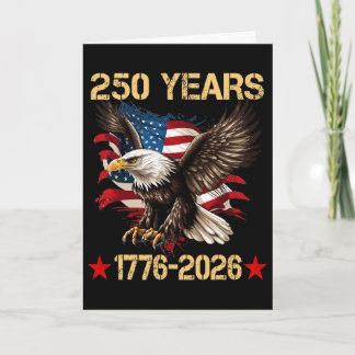 Carte Aigle Et Drapeau 250 Ans 1776-2026 250e Anniversai