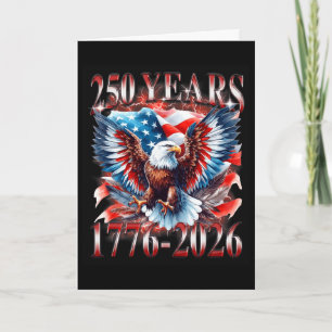 Carte Aigle Et Drapeau 250 Ans 1776-2026 250e Anniversai
