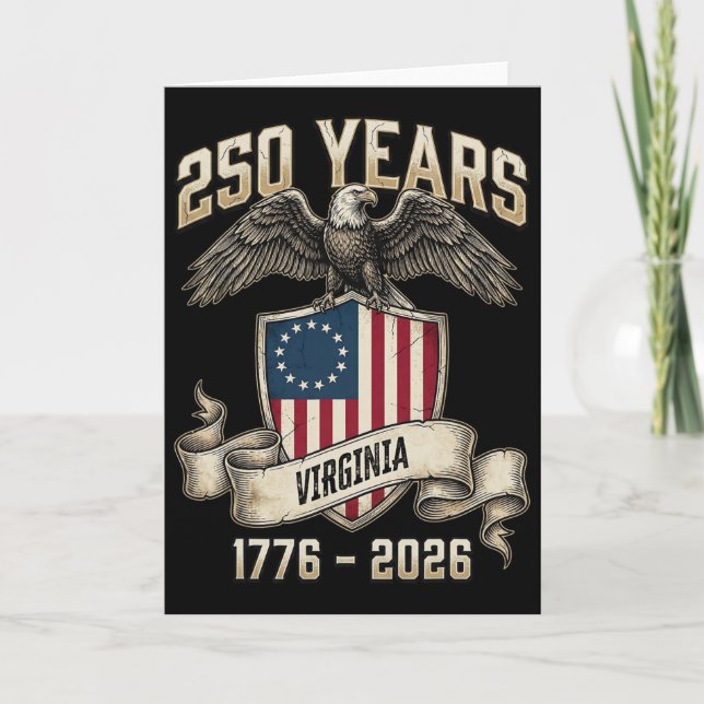 Carte Aigle Et Drapeau 250 Ans 1776-2026 250e Anniversai (Devant)