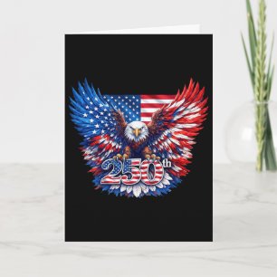 Carte Aigle patriotique 250e anniversaire États-Unis 250