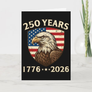 Carte Aigle patriotique des États-Unis 250e anniversaire
