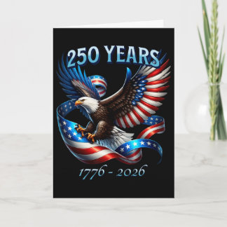 Carte Aigle Patriotique Et Drapeau 250 Ans 1776-2026