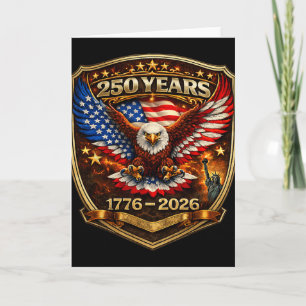 Carte Aigle Patriotique Et Drapeau 250 Ans 1776-2026 250