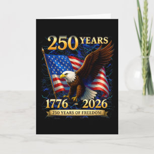 Carte Aigle Patriotique Et Drapeau 250 Ans 1776-2026 4 J