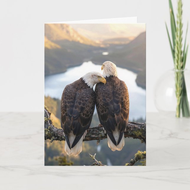 Carte Aigles royaux de naissance surplombant une vallée (Devant)