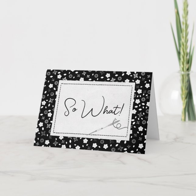 Carte Aiguille à coudre pour 40e anniversaire (Devant)