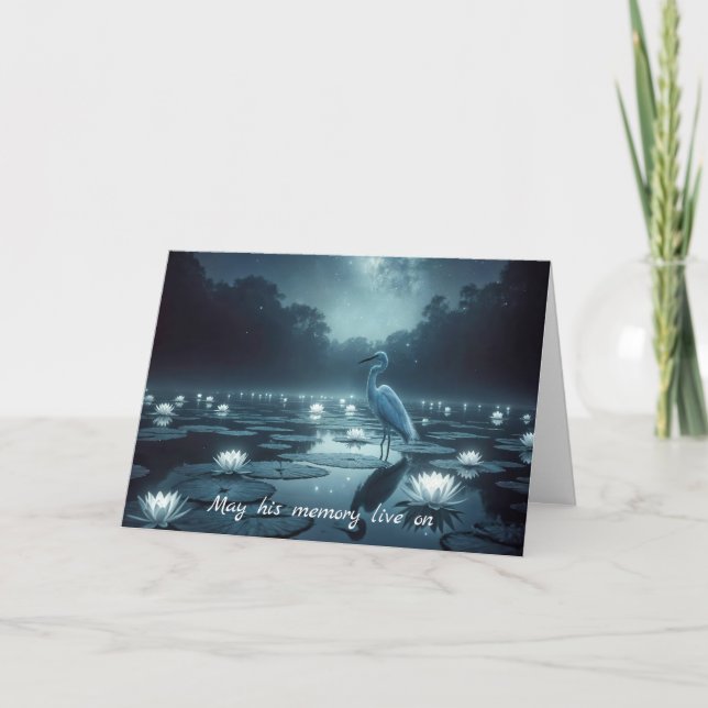 Carte Aiguille Blanche Avec L'Eau Lys Sympathie (Devant)