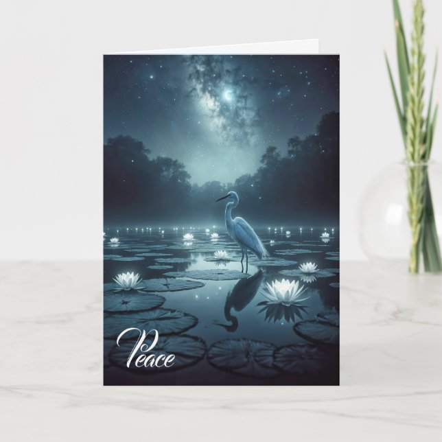 Carte Aiguille Blanche Avec L'Eau Lys Sympathie (Devant)