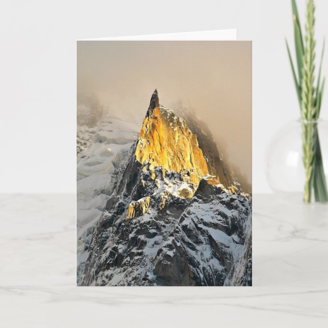 Carte Aiguille des Deux Aigles lever de soleil, Chamonix (Devant)