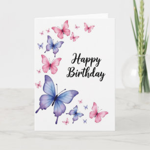 Carte ailée à aquarelle douce