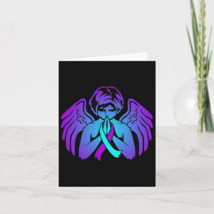 Carte Ailes de sensibilisation au suicide Angel Ribbon s