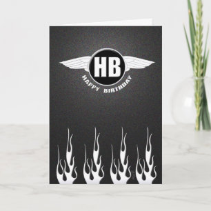 Carte Ailes & Flames : Biker Anniversaire