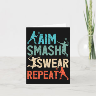 Carte Aim Smash jure Répéter Badminton Spirit
