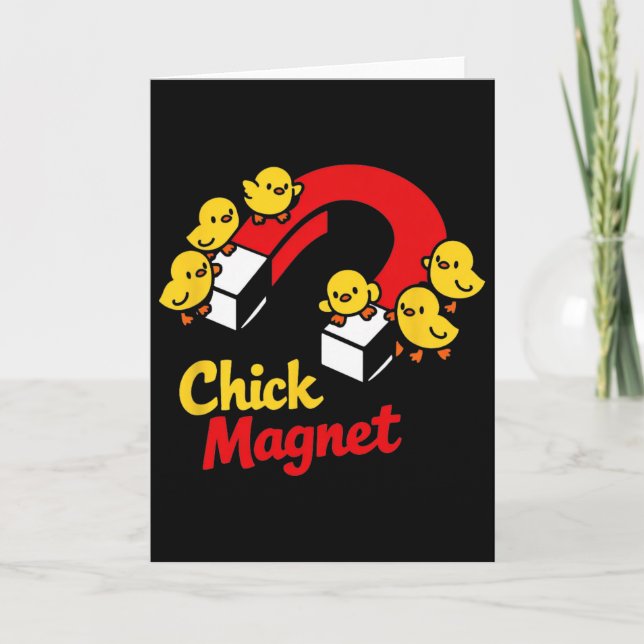 Carte Aimant Poussin de Pâques Blague de Poulet Drôle Gr (Devant)