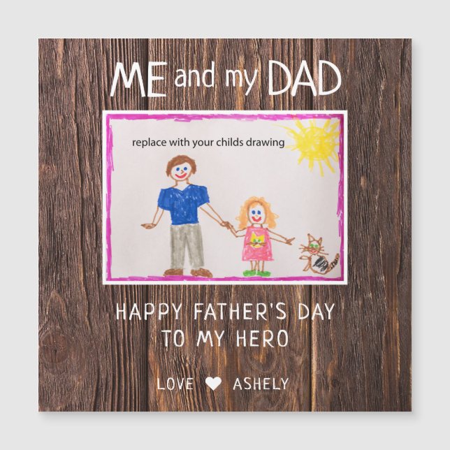 Carte aimantée pour le dessin de votre enfant pour (Devant)