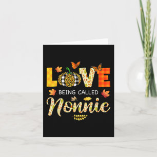Carte Aimer être appelé Nonnie Pumpkin Feuilles d'automn