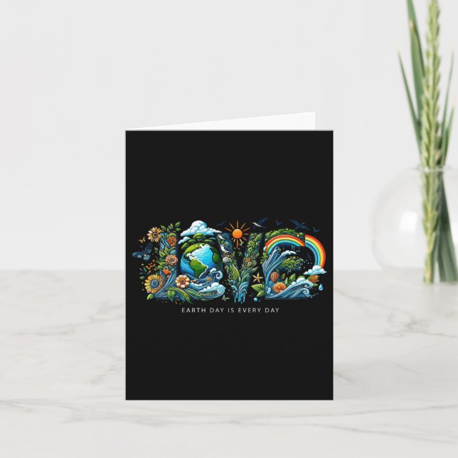 Carte Aimer Votre Mère Enseignant Nature Sauver Chaque J (Devant)
