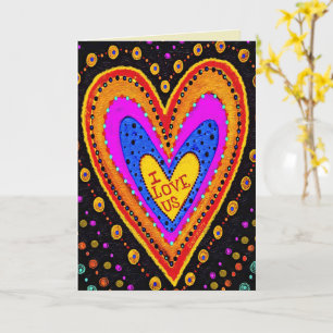 Carte Aimez-nous Moderne Saint-Valentin Coloré Élégant
