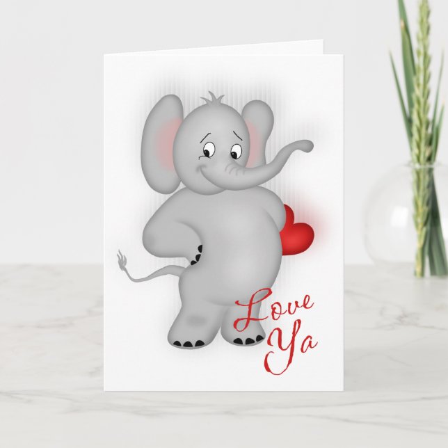 Carte Aimez-vous éléphant (Devant)