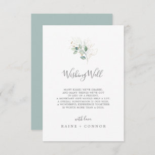Carte Air Green et Gold Mariage Wishing Well Card