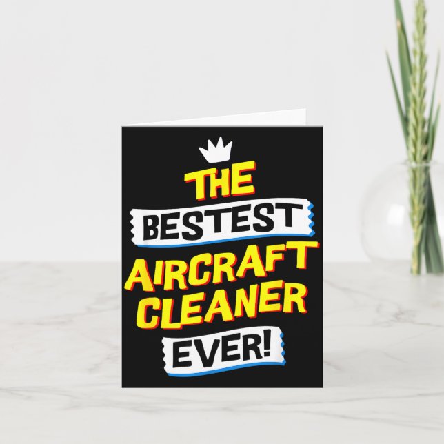 Carte Aircraft Cleaner, Funny Job Occupation  (Devant)