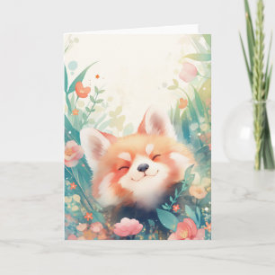 Carte Aire de jeux florale du Panda roux