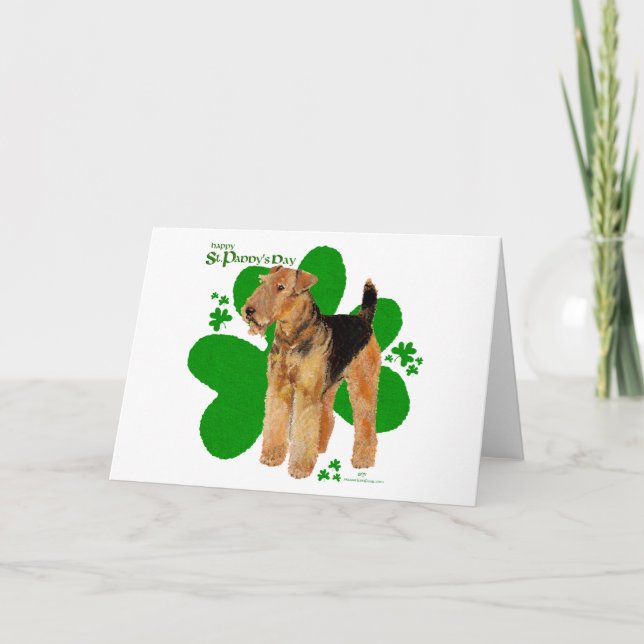 Carte Airedale Terrier St Paddy (Devant)