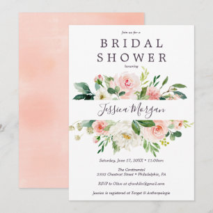 Carte Airy Blush Bridal Shower Invitations