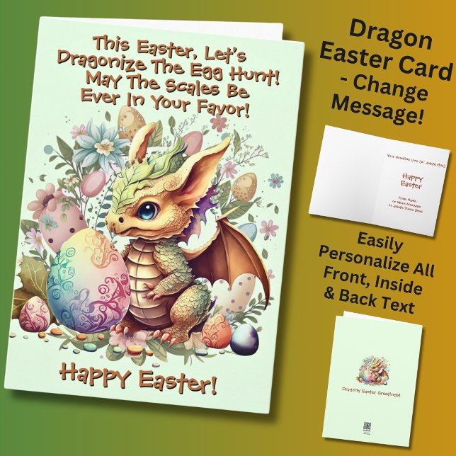 Carte Ajouter Des Noms, Dragoniser La Chasse Aux Oeufs,  (Créateur téléchargé)