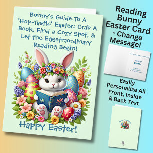 Carte Ajouter des noms, Guide de lecture Bunny avec oeuf