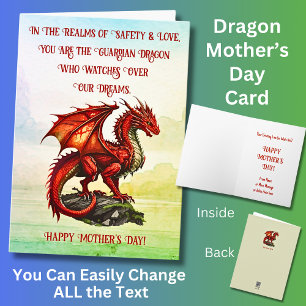 Carte Ajouter des noms, vous êtes le dragon gardien, fêt