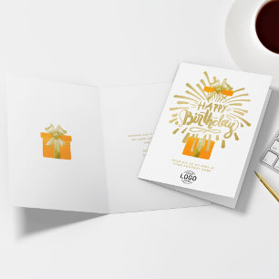 Carte Ajouter Logo Orange Cadeau Gold Fireworks Group An