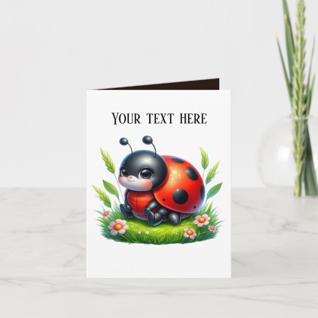 Carte Ajouter un message aux amateurs de coccinelle (Devant)