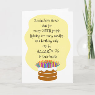 Carte Ajouter un nom Fun Cake Candles 70e anniversaire S