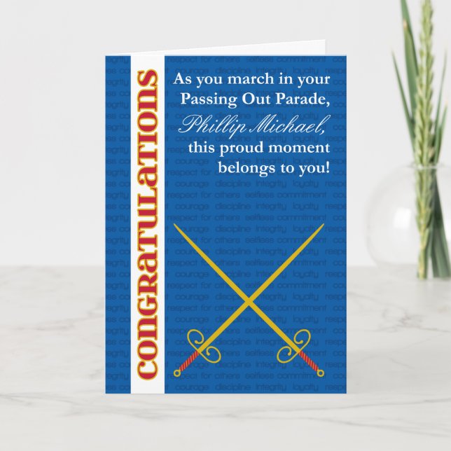 Carte Ajouter Un Nom Personnalisé Transmettre Hors Félic (Devant)