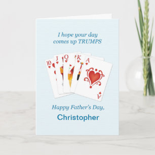 Carte Ajouter une Fête des pères de nom, Coeurs Trump Wh