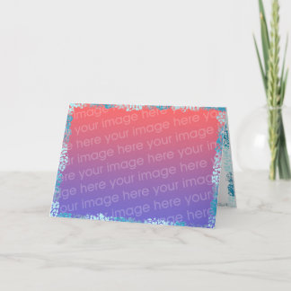 Carte Ajouter une photo aux cartes-cadres Blue Spots et