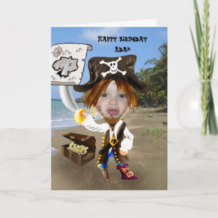 Carte Ajouter une photo - caricature pirate personnalisé