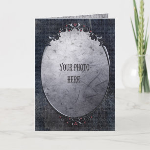 Carte Ajouter votre photo Gothique Cobwebs orné Cadre