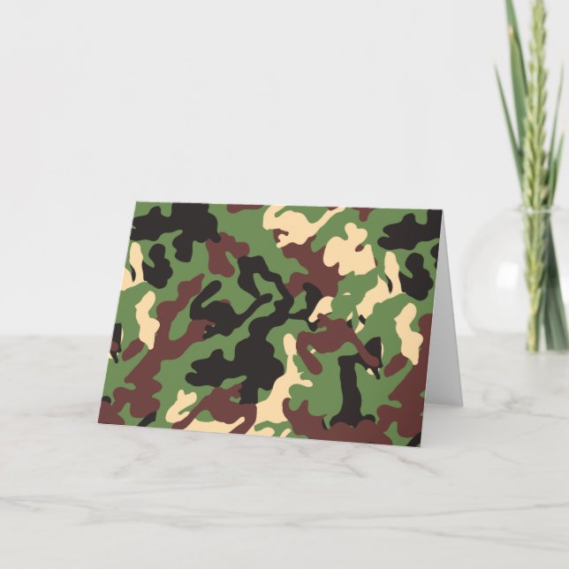 Carte AJOUTER VOTRE PROPRE Camo D'Impression TEXTE (Devant)