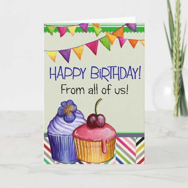 Carte Ajouter Votre Propre Texte : De Nous Tous (Devant)