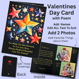 Carte Ajoutez 2 Photos, Vous Faites les Moments Star Val